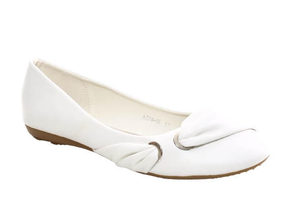 Mocassins ballerines chaussures basses pour femmes slip-on plates décontractées blanc # 6374