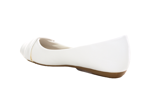 Mocassins ballerines chaussures basses pour femmes slip-on plates décontractées blanc # 6374