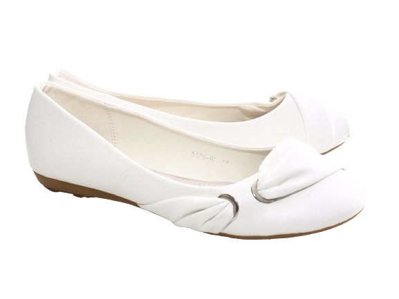 Mocassins ballerines chaussures basses pour femmes slip-on plates décontractées blanc # 6374
