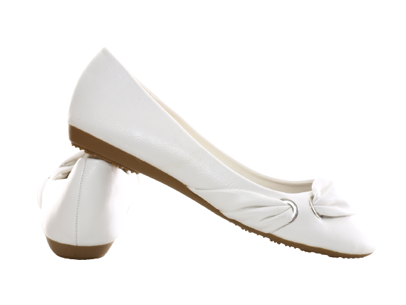 Mocassins ballerines chaussures basses pour femmes slip-on plates décontractées blanc # 6374
