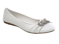 Damen Slipper Halbschuhe Ballerina Loafer Mokassins Slip On Flats Freizeit White # 8274