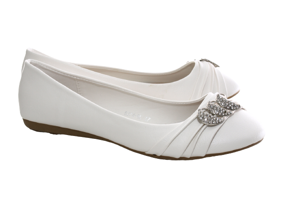 Mocassins ballerines chaussures basses pour femmes slip-on décontractées blanc # 8274