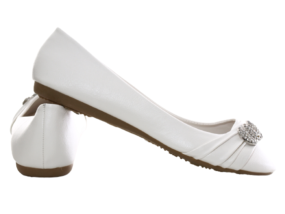 Mocassins ballerines chaussures basses pour femmes slip-on décontractées blanc # 8274