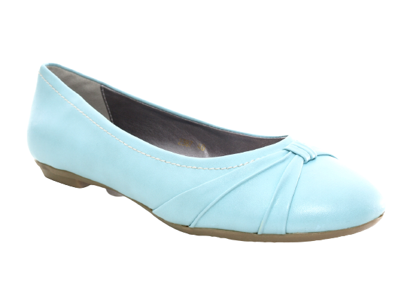 Ballerines mocassins à enfiler pour femme, chaussures basses, décontractées, bleu # 2387