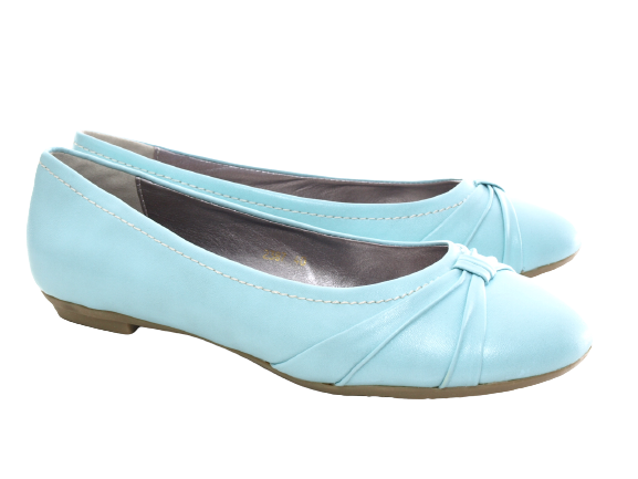 Ballerines mocassins à enfiler pour femme, chaussures basses, décontractées, bleu # 2387