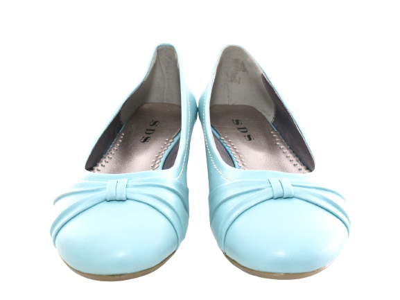Ballerines mocassins à enfiler pour femme, chaussures basses, décontractées, bleu # 2387