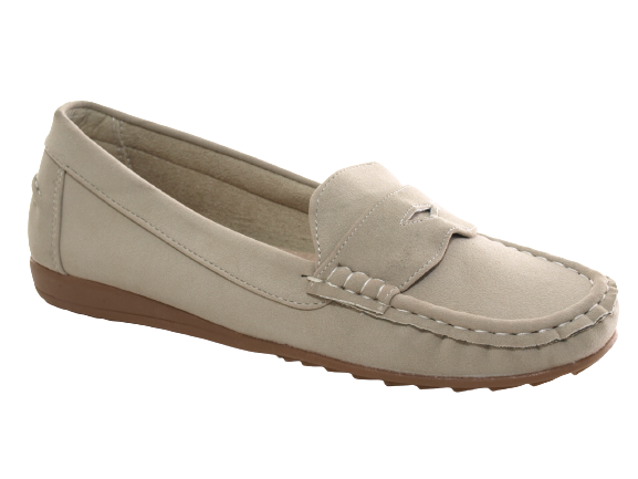 Ballerines mocassins à enfiler pour femme, chaussures plates décontractées, abricot n° 7711