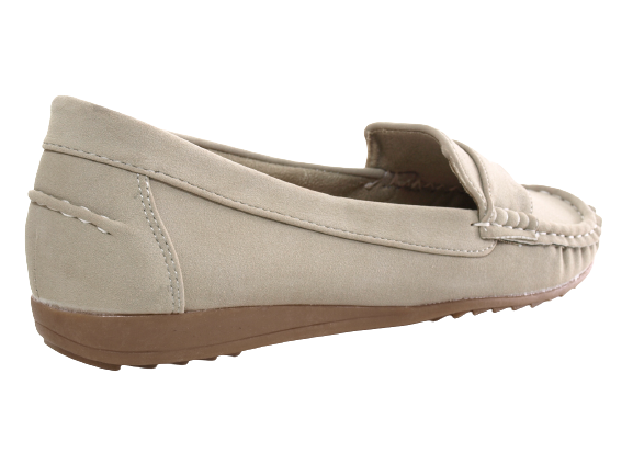 Ballerines mocassins à enfiler pour femme, chaussures plates décontractées, abricot n° 7711