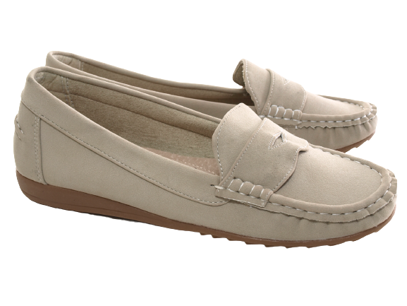 Ballerines mocassins à enfiler pour femme, chaussures plates décontractées, abricot n° 7711