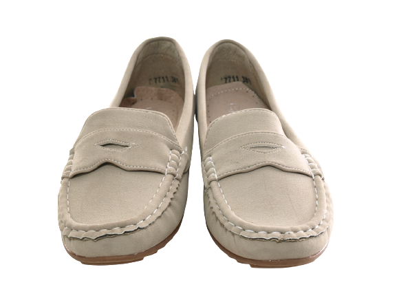 Ballerines mocassins à enfiler pour femme, chaussures plates décontractées, abricot n° 7711