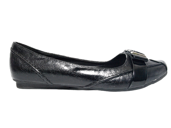 Ballerines mocassins sans lacets pour femmes, chaussures plates décontractées, noir # 22