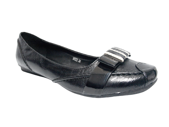 Ballerines mocassins sans lacets pour femmes, chaussures plates décontractées, noir # 22