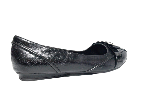 Ballerines mocassins sans lacets pour femmes, chaussures plates décontractées, noir # 22