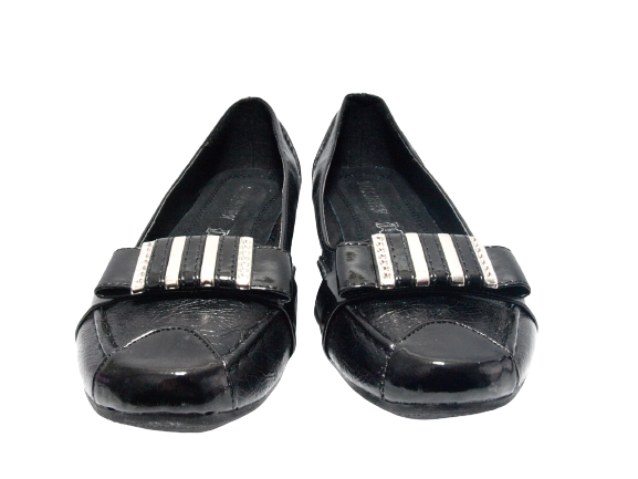 Ballerines mocassins sans lacets pour femmes, chaussures plates décontractées, noir # 22