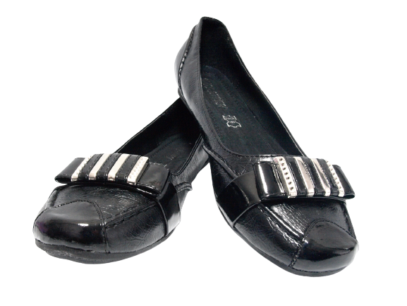 Ballerines mocassins sans lacets pour femmes, chaussures plates décontractées, noir # 22