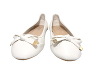 Damen Slipper Halbschuhe Ballerina Loafer Mokassins Slip On Flats Freizeit White # 7443