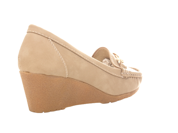 Mocassins compensés pour femme Escarpins compensés Chaussures basses Kaki # 555-41