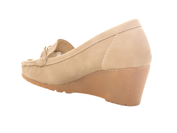 Mocassins compensés pour femme Escarpins compensés Chaussures basses Kaki # 555-41