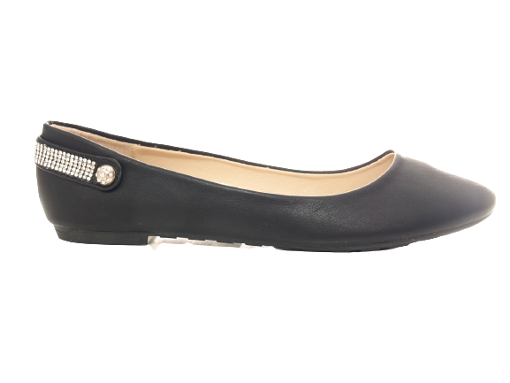 Ballerines à semelles compensées pour femme, mocassins, chaussures à enfiler, décontractées, noir # 006-30