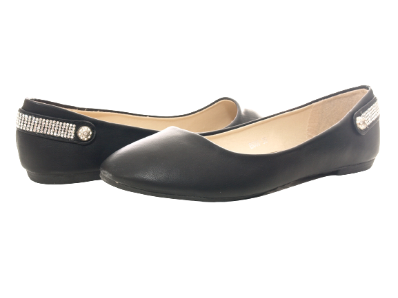 Ballerines à semelles compensées pour femme, mocassins, chaussures à enfiler, décontractées, noir # 006-30