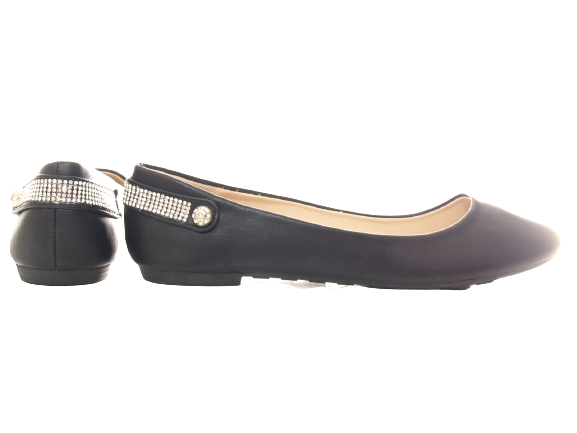 Ballerines à semelles compensées pour femme, mocassins, chaussures à enfiler, décontractées, noir # 006-30