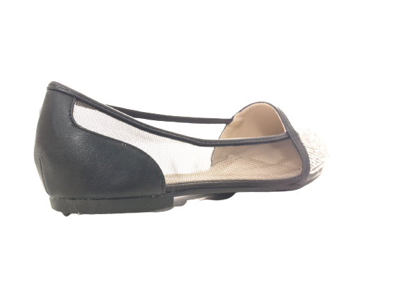 Damen Slipper Halbschuhe Ballerina Loafer Mokassins Slip On Flats Freizeit Black # 006-35