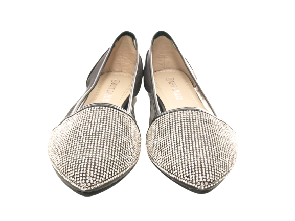 Damen Slipper Halbschuhe Ballerina Loafer Mokassins Slip On Flats Freizeit Black # 006-35