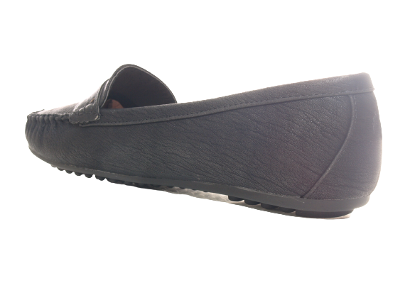 Mocassins ballerines chaussures basses pour femmes slip-on décontractés noir # 764