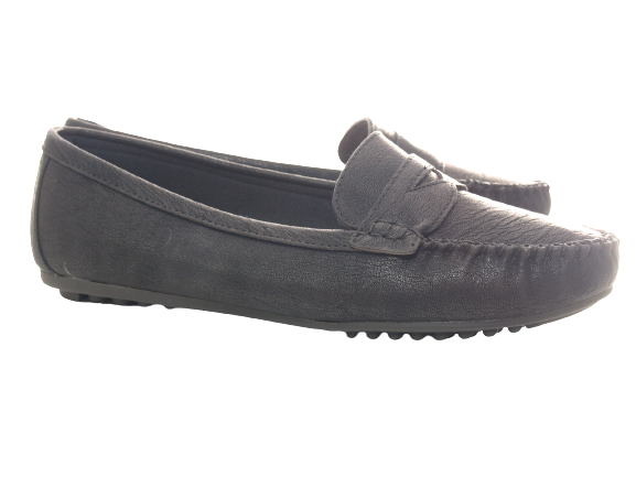Mocassins ballerines chaussures basses pour femmes slip-on décontractés noir # 764