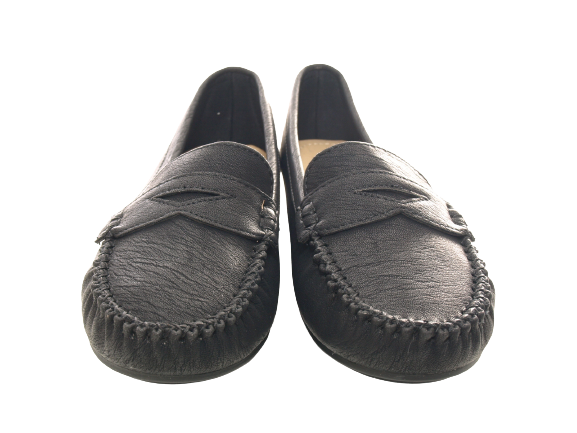 Mocassins ballerines chaussures basses pour femmes slip-on décontractés noir # 764
