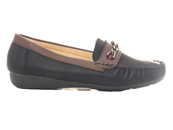 Chaussures femme ballerines mocassins slip-on plates décontractées noir # 184