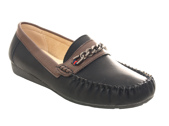 Chaussures femme ballerines mocassins slip-on plates décontractées noir # 184