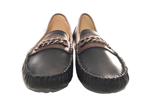 Chaussures femme ballerines mocassins slip-on plates décontractées noir # 184