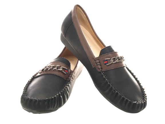 Chaussures femme ballerines mocassins slip-on plates décontractées noir # 184