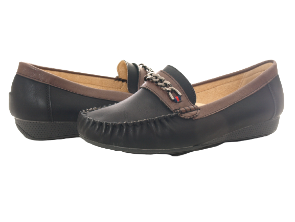 Chaussures femme ballerines mocassins slip-on plates décontractées noir # 184
