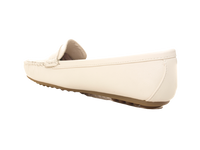 Damen Slipper Halbschuhe Ballerina Loafer Mokassins Slip On Flats Freizeit White # 764