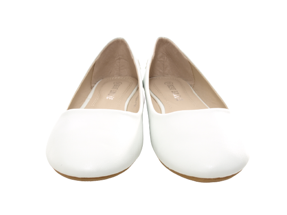 Ballerines, mocassins et chaussures basses à enfiler pour femmes, style décontracté, blanc # 006-30