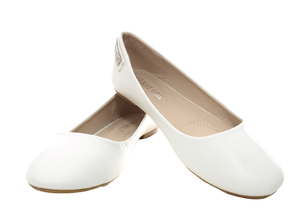 Ballerines, mocassins et chaussures basses à enfiler pour femmes, style décontracté, blanc # 006-30