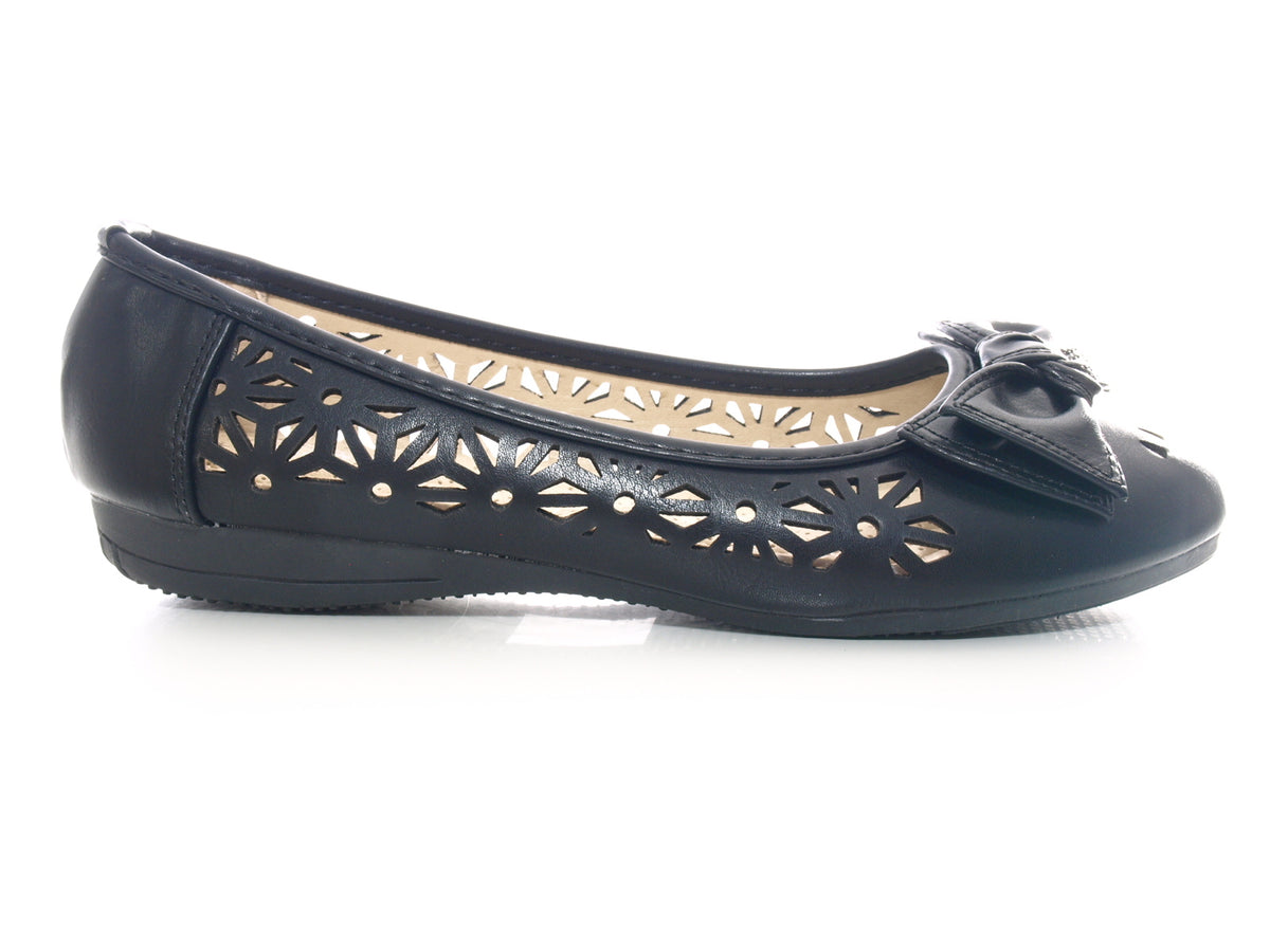 Ballerines mocassins à enfiler pour femme, chaussures plates décontractées, noir # 1107
