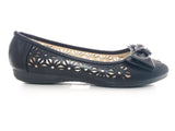 Damen Slipper Ballerina Loafer Mokassins Slip On Flats Freizeit Black #  1107