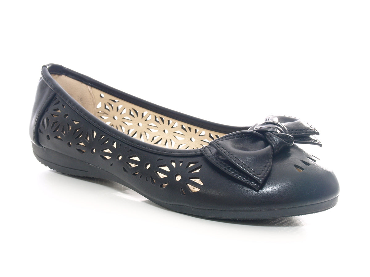 Ballerines mocassins à enfiler pour femme, chaussures plates décontractées, noir # 1107
