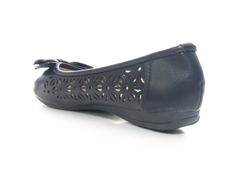 Ballerines mocassins à enfiler pour femme, chaussures plates décontractées, noir # 1107