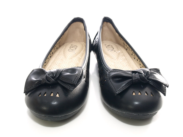 Ballerines mocassins à enfiler pour femme, chaussures plates décontractées, noir # 1107