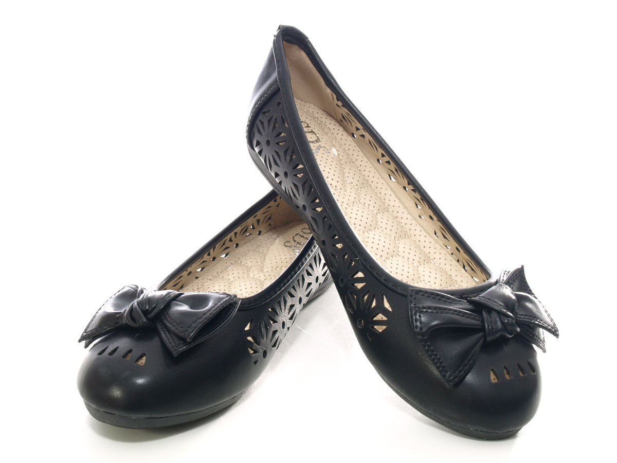 Ballerines mocassins à enfiler pour femme, chaussures plates décontractées, noir # 1107