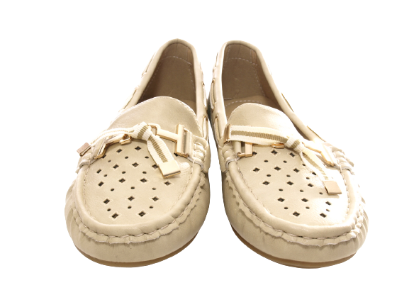 Ballerines mocassins sans lacets pour femmes, chaussures plates décontractées, beige # 570