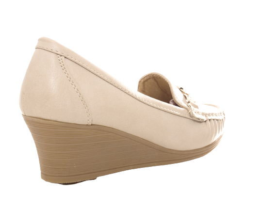 Mocassins compensés pour femme Escarpins compensés Chaussures basses Kaki # 590