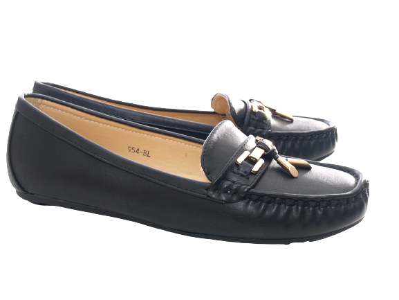 Women's Slip-On Loafers Ballerina Moccasins Flats Casual Black # 954