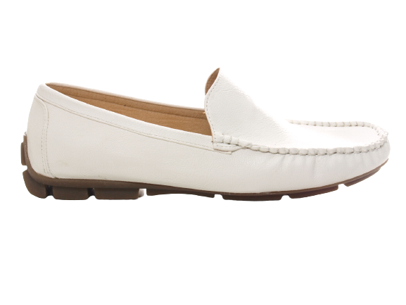 Herrenschuhe Halbschuhe Mokassin Slipper Loafer White # 906