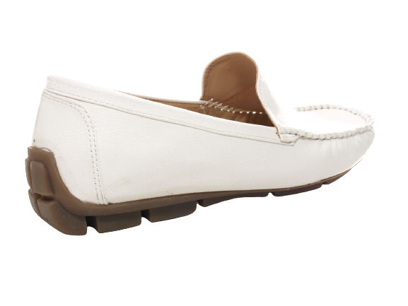 Herrenschuhe Halbschuhe Mokassin Slipper Loafer White # 906