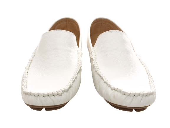 Herrenschuhe Halbschuhe Mokassin Slipper Loafer White # 906